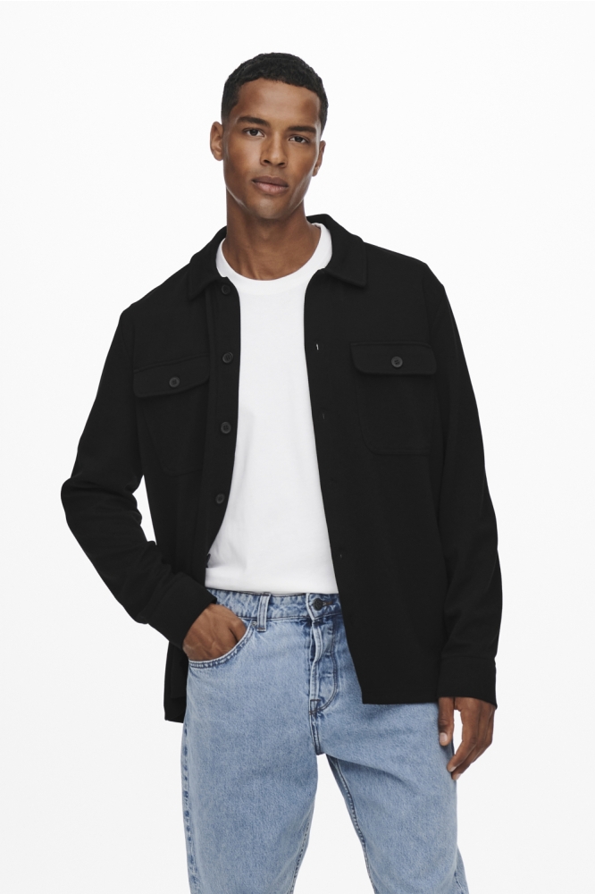 ONSNEWKODYL OVERSHIRT SWEAT NOOS 22021279 BLACK
